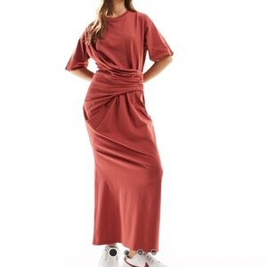 ASOS design twist detail T shirt dress